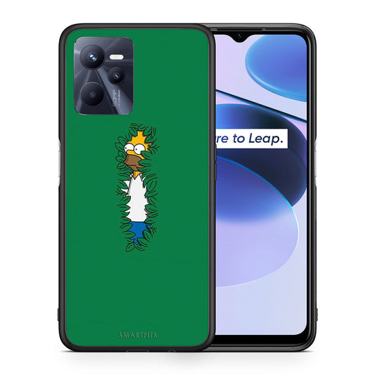 Θήκη Αγίου Βαλεντίνου Realme C35 Bush Man από τη Smartfits με σχέδιο στο πίσω μέρος και μαύρο περίβλημα | Realme C35 Bush Man case with colorful back and black bezels