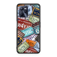 Thumbnail for Realme C35 Car Plates θήκη από τη Smartfits με σχέδιο στο πίσω μέρος και μαύρο περίβλημα | Smartphone case with colorful back and black bezels by Smartfits