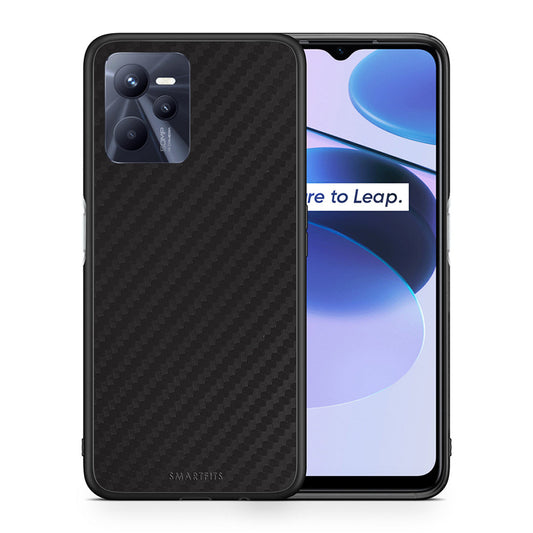 Θήκη Realme C35 Black Carbon από τη Smartfits με σχέδιο στο πίσω μέρος και μαύρο περίβλημα | Realme C35 Black Carbon case with colorful back and black bezels