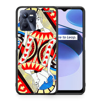 Thumbnail for Θήκη Realme C35 Card Love από τη Smartfits με σχέδιο στο πίσω μέρος και μαύρο περίβλημα | Realme C35 Card Love case with colorful back and black bezels