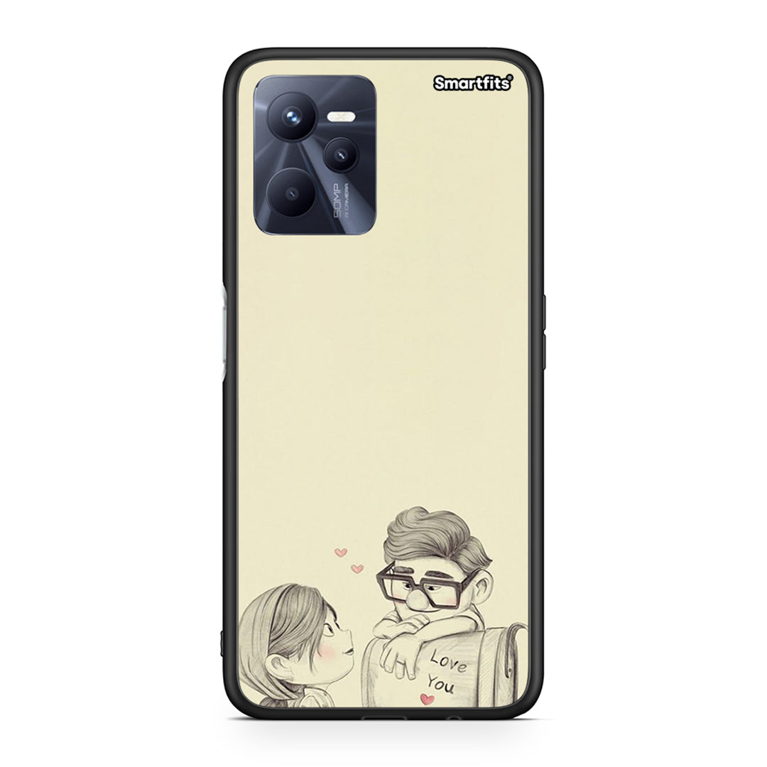 Realme C35 Carl And Ellie θήκη από τη Smartfits με σχέδιο στο πίσω μέρος και μαύρο περίβλημα | Smartphone case with colorful back and black bezels by Smartfits