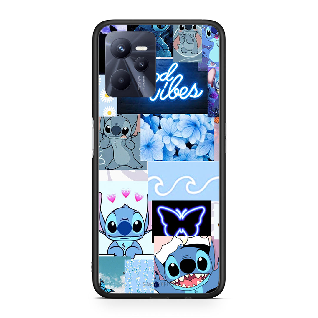 Realme C35 Collage Good Vibes Θήκη Αγίου Βαλεντίνου από τη Smartfits με σχέδιο στο πίσω μέρος και μαύρο περίβλημα | Smartphone case with colorful back and black bezels by Smartfits