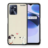 Thumbnail for Θήκη Realme C35 Dalmatians Love από τη Smartfits με σχέδιο στο πίσω μέρος και μαύρο περίβλημα | Realme C35 Dalmatians Love case with colorful back and black bezels