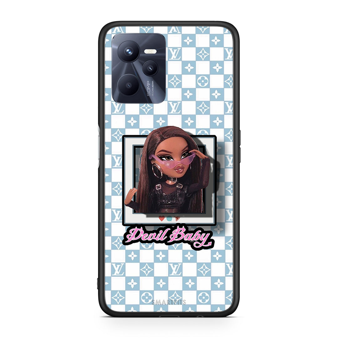 Realme C35 Devil Baby Θήκη Αγίου Βαλεντίνου από τη Smartfits με σχέδιο στο πίσω μέρος και μαύρο περίβλημα | Smartphone case with colorful back and black bezels by Smartfits