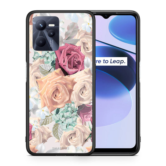 Θήκη Realme C35 Bouquet Floral από τη Smartfits με σχέδιο στο πίσω μέρος και μαύρο περίβλημα | Realme C35 Bouquet Floral case with colorful back and black bezels