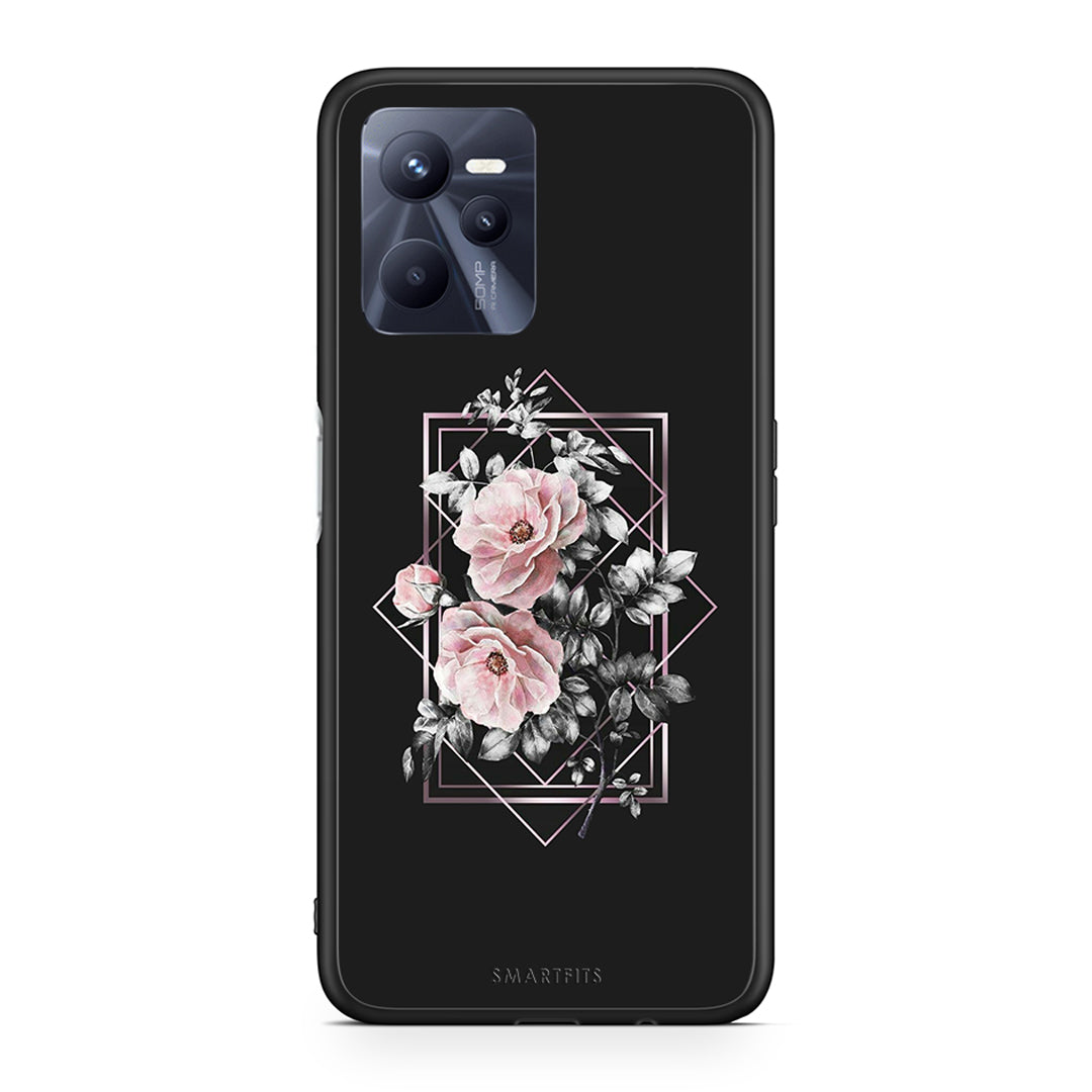 4 - Realme C35 Frame Flower case, cover, bumper