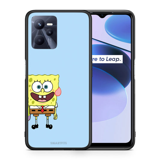 Θήκη Realme C35 Friends Bob από τη Smartfits με σχέδιο στο πίσω μέρος και μαύρο περίβλημα | Realme C35 Friends Bob case with colorful back and black bezels