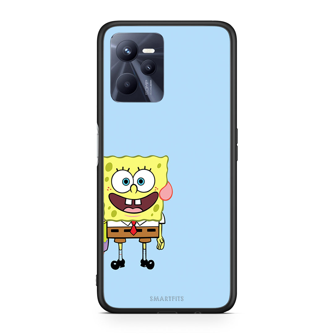 Realme C35 Friends Bob θήκη από τη Smartfits με σχέδιο στο πίσω μέρος και μαύρο περίβλημα | Smartphone case with colorful back and black bezels by Smartfits