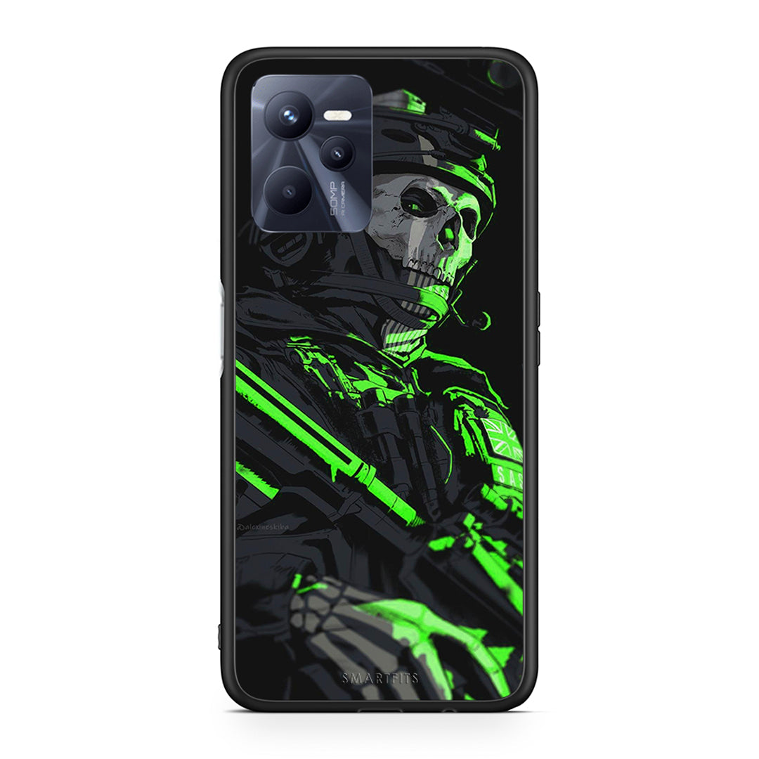 Realme C35 Green Soldier Θήκη Αγίου Βαλεντίνου από τη Smartfits με σχέδιο στο πίσω μέρος και μαύρο περίβλημα | Smartphone case with colorful back and black bezels by Smartfits