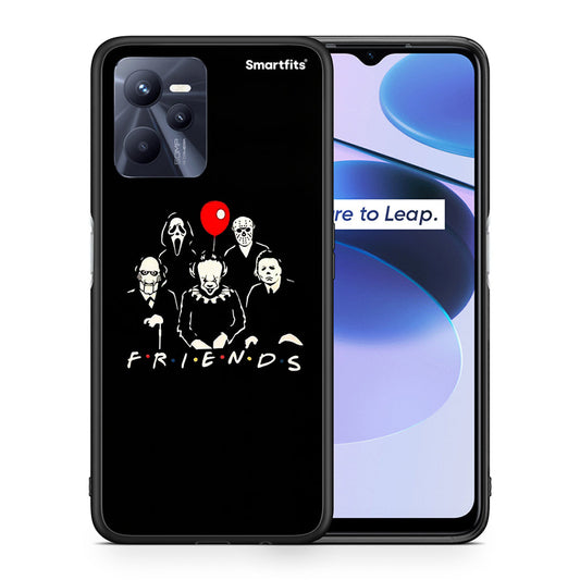 Θήκη Realme C35 Halloween Friends από τη Smartfits με σχέδιο στο πίσω μέρος και μαύρο περίβλημα | Realme C35 Halloween Friends case with colorful back and black bezels