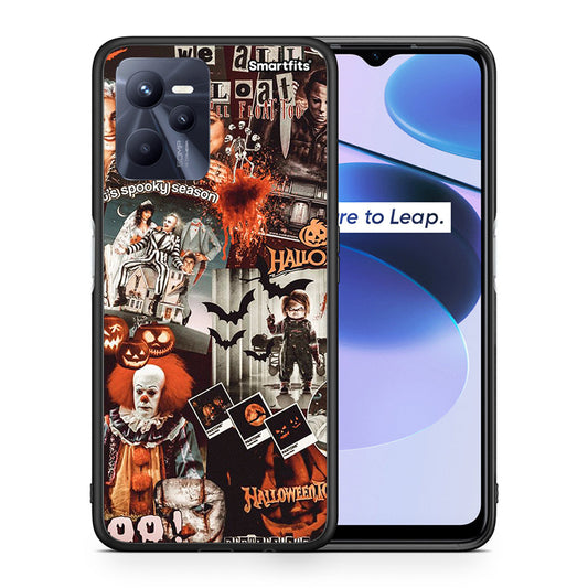 Θήκη Realme C35 Halloween Spooky Season από τη Smartfits με σχέδιο στο πίσω μέρος και μαύρο περίβλημα | Realme C35 Halloween Spooky Season case with colorful back and black bezels