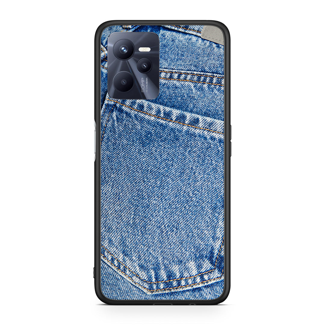 Realme C35 Jeans Pocket θήκη από τη Smartfits με σχέδιο στο πίσω μέρος και μαύρο περίβλημα | Smartphone case with colorful back and black bezels by Smartfits