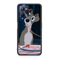 Thumbnail for Realme C35 Lady And Tramp 1 Θήκη Αγίου Βαλεντίνου από τη Smartfits με σχέδιο στο πίσω μέρος και μαύρο περίβλημα | Smartphone case with colorful back and black bezels by Smartfits