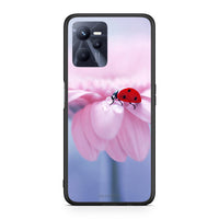 Thumbnail for Realme C35 Ladybug Flower θήκη από τη Smartfits με σχέδιο στο πίσω μέρος και μαύρο περίβλημα | Smartphone case with colorful back and black bezels by Smartfits