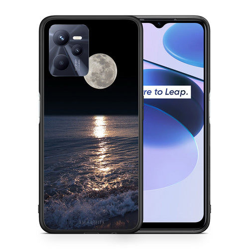 Θήκη Realme C35 Moon Landscape από τη Smartfits με σχέδιο στο πίσω μέρος και μαύρο περίβλημα | Realme C35 Moon Landscape case with colorful back and black bezels