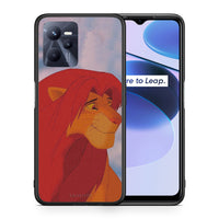 Thumbnail for Θήκη Αγίου Βαλεντίνου Realme C35 Lion Love 1 από τη Smartfits με σχέδιο στο πίσω μέρος και μαύρο περίβλημα | Realme C35 Lion Love 1 case with colorful back and black bezels