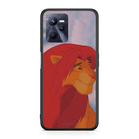Thumbnail for Realme C35 Lion Love 1 Θήκη Αγίου Βαλεντίνου από τη Smartfits με σχέδιο στο πίσω μέρος και μαύρο περίβλημα | Smartphone case with colorful back and black bezels by Smartfits