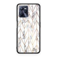 Thumbnail for 44 - Realme C35 Gold Geometric Marble case, cover, bumper