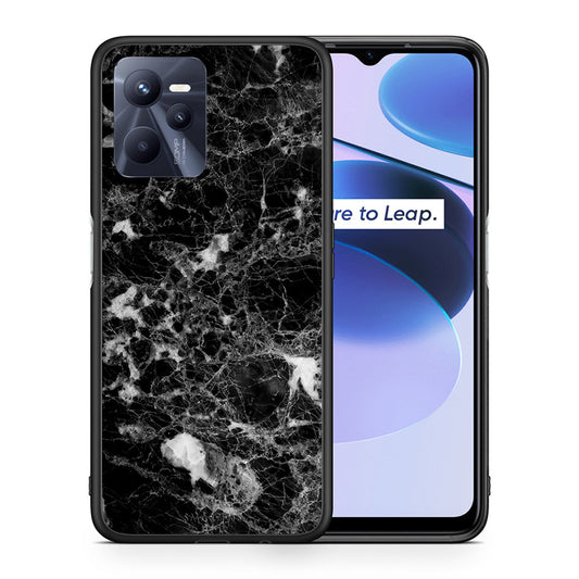 Θήκη Realme C35 Male Marble από τη Smartfits με σχέδιο στο πίσω μέρος και μαύρο περίβλημα | Realme C35 Male Marble case with colorful back and black bezels