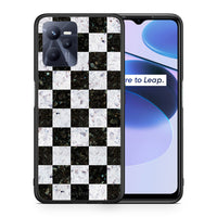 Thumbnail for Θήκη Realme C35 Square Geometric Marble από τη Smartfits με σχέδιο στο πίσω μέρος και μαύρο περίβλημα | Realme C35 Square Geometric Marble case with colorful back and black bezels