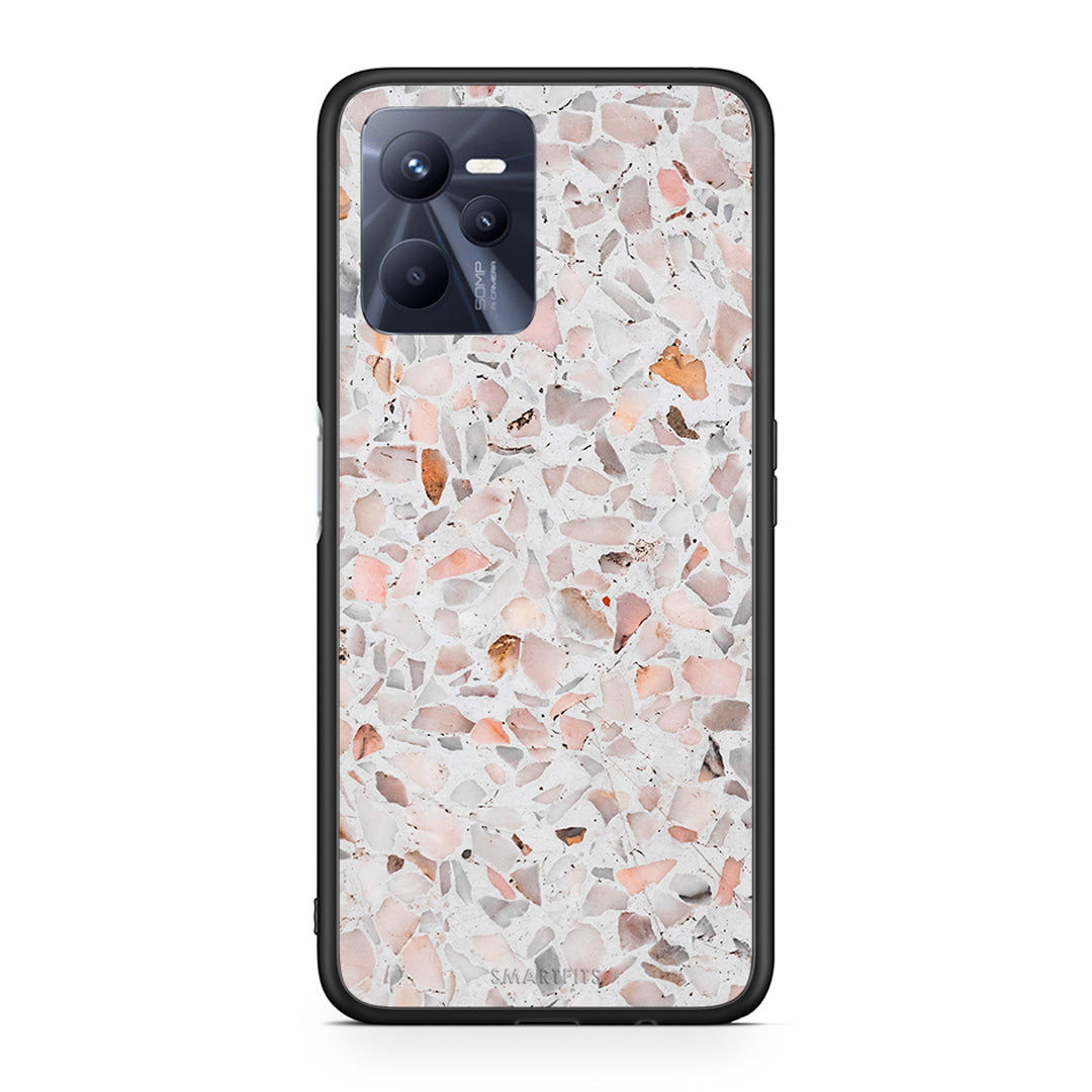 Realme C35 Marble Terrazzo θήκη από τη Smartfits με σχέδιο στο πίσω μέρος και μαύρο περίβλημα | Smartphone case with colorful back and black bezels by Smartfits