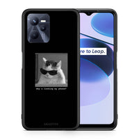 Thumbnail for Θήκη Realme C35 Meme Cat από τη Smartfits με σχέδιο στο πίσω μέρος και μαύρο περίβλημα | Realme C35 Meme Cat case with colorful back and black bezels