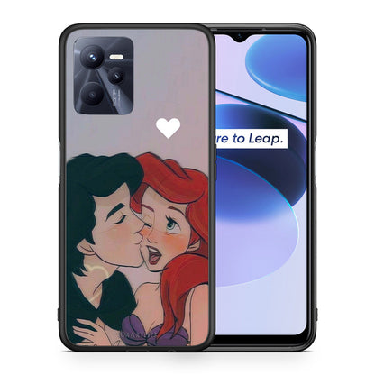 Θήκη Αγίου Βαλεντίνου Realme C35 Mermaid Love από τη Smartfits με σχέδιο στο πίσω μέρος και μαύρο περίβλημα | Realme C35 Mermaid Love case with colorful back and black bezels