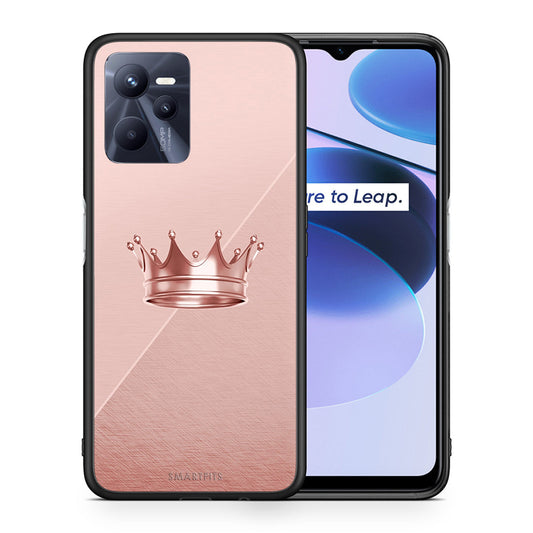 Θήκη Realme C35 Crown Minimal από τη Smartfits με σχέδιο στο πίσω μέρος και μαύρο περίβλημα | Realme C35 Crown Minimal case with colorful back and black bezels