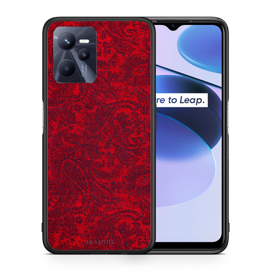 Θήκη Realme C35 Paisley Cashmere από τη Smartfits με σχέδιο στο πίσω μέρος και μαύρο περίβλημα | Realme C35 Paisley Cashmere case with colorful back and black bezels