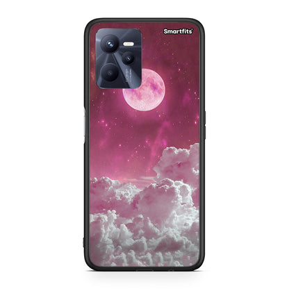 Realme C35 Pink Moon θήκη από τη Smartfits με σχέδιο στο πίσω μέρος και μαύρο περίβλημα | Smartphone case with colorful back and black bezels by Smartfits