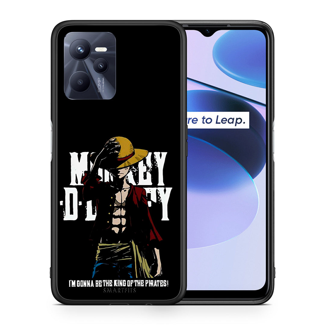 Θήκη Realme C35 Pirate King από τη Smartfits με σχέδιο στο πίσω μέρος και μαύρο περίβλημα | Realme C35 Pirate King case with colorful back and black bezels