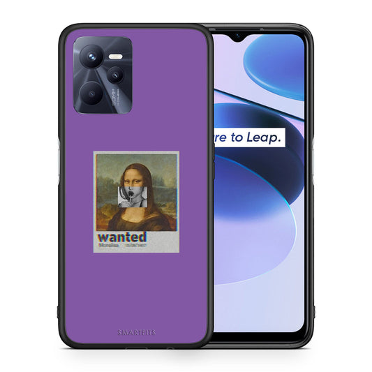 Θήκη Realme C35 Monalisa Popart από τη Smartfits με σχέδιο στο πίσω μέρος και μαύρο περίβλημα | Realme C35 Monalisa Popart case with colorful back and black bezels