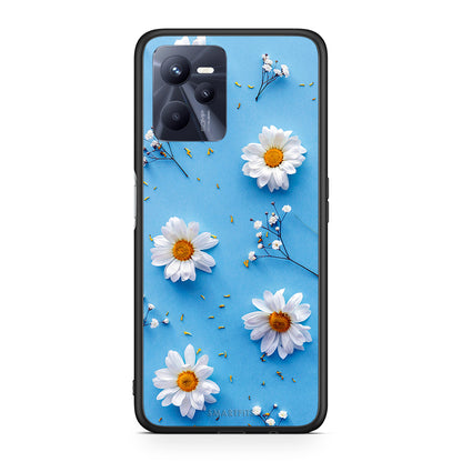 Realme C35 Real Daisies θήκη από τη Smartfits με σχέδιο στο πίσω μέρος και μαύρο περίβλημα | Smartphone case with colorful back and black bezels by Smartfits