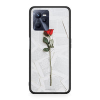 Thumbnail for Realme C35 Red Rose θήκη από τη Smartfits με σχέδιο στο πίσω μέρος και μαύρο περίβλημα | Smartphone case with colorful back and black bezels by Smartfits
