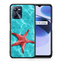 Thumbnail for Θήκη Realme C35 Red Starfish από τη Smartfits με σχέδιο στο πίσω μέρος και μαύρο περίβλημα | Realme C35 Red Starfish case with colorful back and black bezels