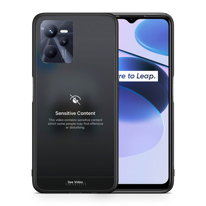 Θήκη Realme C35 Sensitive Content από τη Smartfits με σχέδιο στο πίσω μέρος και μαύρο περίβλημα | Realme C35 Sensitive Content case with colorful back and black bezels
