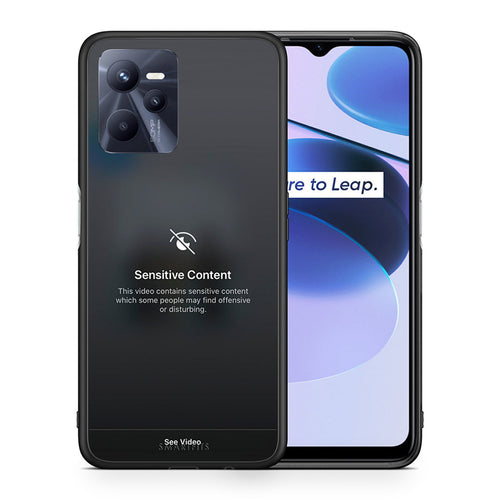Θήκη Realme C35 Sensitive Content από τη Smartfits με σχέδιο στο πίσω μέρος και μαύρο περίβλημα | Realme C35 Sensitive Content case with colorful back and black bezels