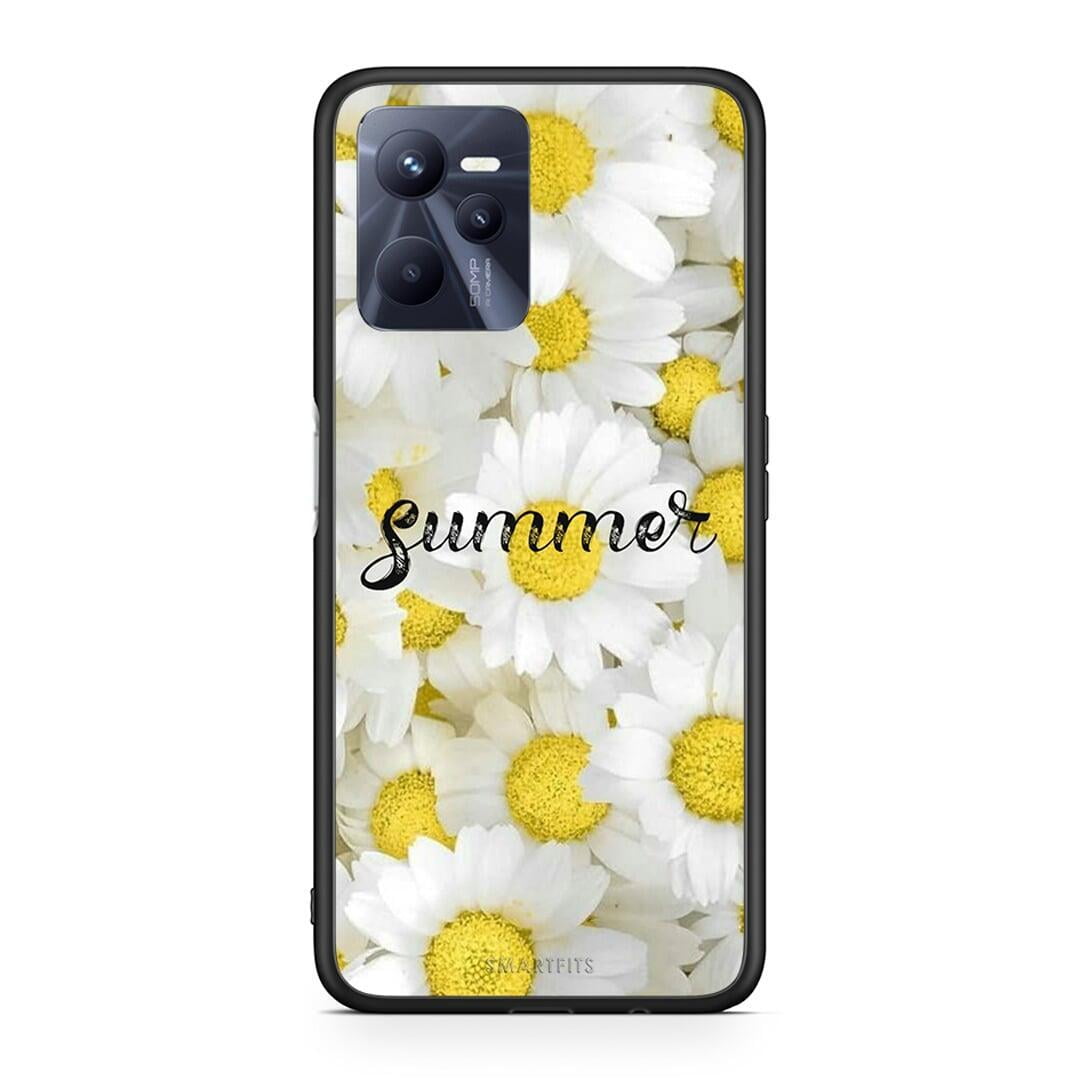 Realme C35 Summer Daisies Θήκη από τη Smartfits με σχέδιο στο πίσω μέρος και μαύρο περίβλημα | Smartphone case with colorful back and black bezels by Smartfits