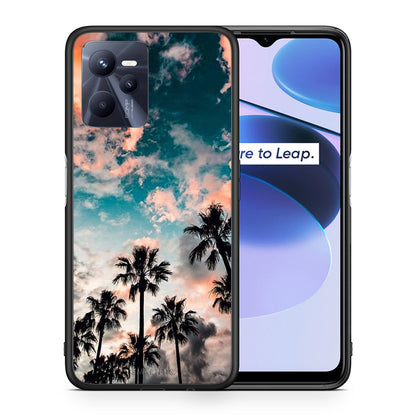 Θήκη Realme C35 Sky Summer από τη Smartfits με σχέδιο στο πίσω μέρος και μαύρο περίβλημα | Realme C35 Sky Summer case with colorful back and black bezels