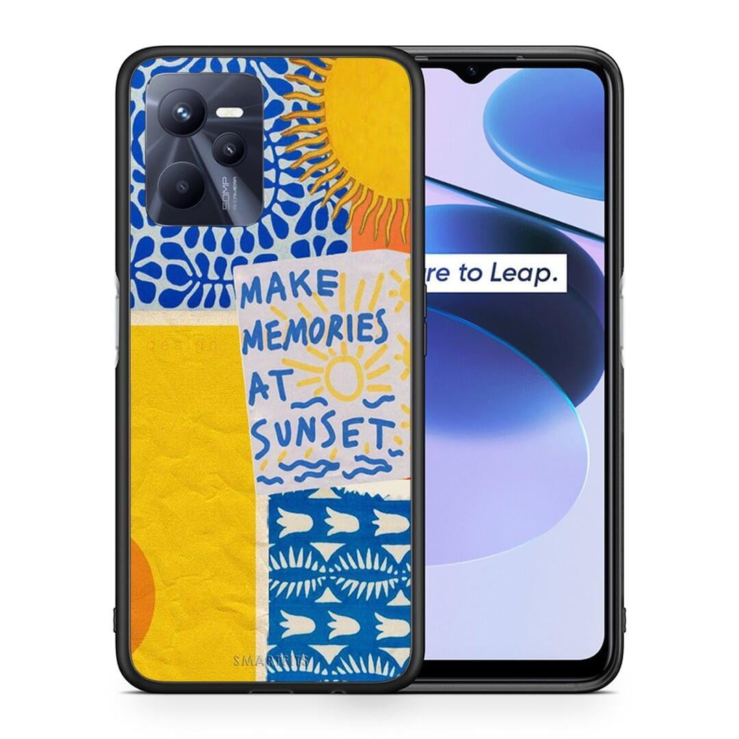 Θήκη Realme C35 Sunset Memories από τη Smartfits με σχέδιο στο πίσω μέρος και μαύρο περίβλημα | Realme C35 Sunset Memories case with colorful back and black bezels