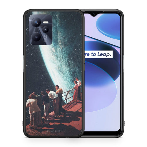 Θήκη Realme C35 Surreal View από τη Smartfits με σχέδιο στο πίσω μέρος και μαύρο περίβλημα | Realme C35 Surreal View case with colorful back and black bezels