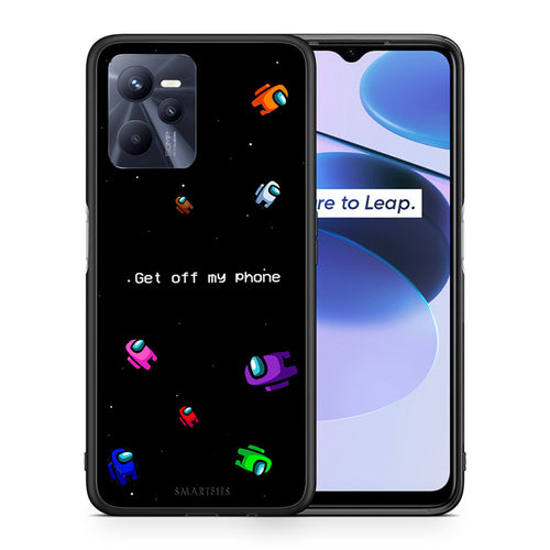 Θήκη Realme C35 AFK Text από τη Smartfits με σχέδιο στο πίσω μέρος και μαύρο περίβλημα | Realme C35 AFK Text case with colorful back and black bezels
