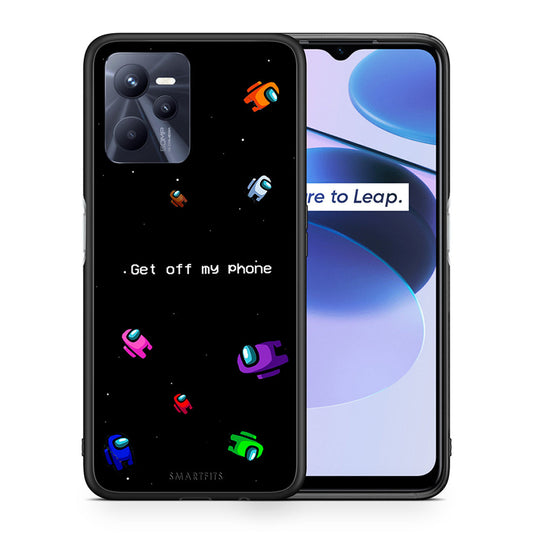 Θήκη Realme C35 AFK Text από τη Smartfits με σχέδιο στο πίσω μέρος και μαύρο περίβλημα | Realme C35 AFK Text case with colorful back and black bezels