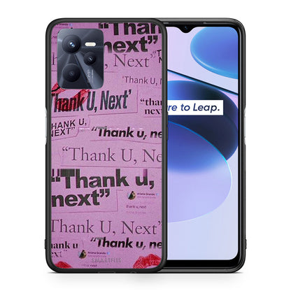 Θήκη Αγίου Βαλεντίνου Realme C35 Thank You Next από τη Smartfits με σχέδιο στο πίσω μέρος και μαύρο περίβλημα | Realme C35 Thank You Next case with colorful back and black bezels