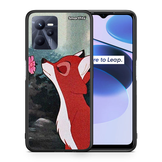 Θήκη Realme C35 Tod And Vixey Love 2 από τη Smartfits με σχέδιο στο πίσω μέρος και μαύρο περίβλημα | Realme C35 Tod And Vixey Love 2 case with colorful back and black bezels