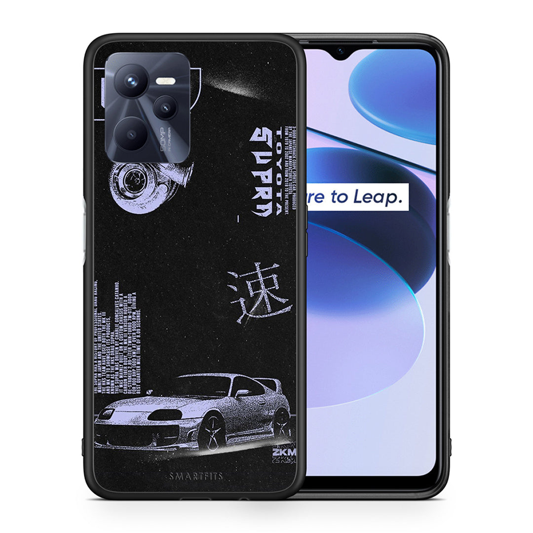 Θήκη Αγίου Βαλεντίνου Realme C35 Tokyo Drift από τη Smartfits με σχέδιο στο πίσω μέρος και μαύρο περίβλημα | Realme C35 Tokyo Drift case with colorful back and black bezels