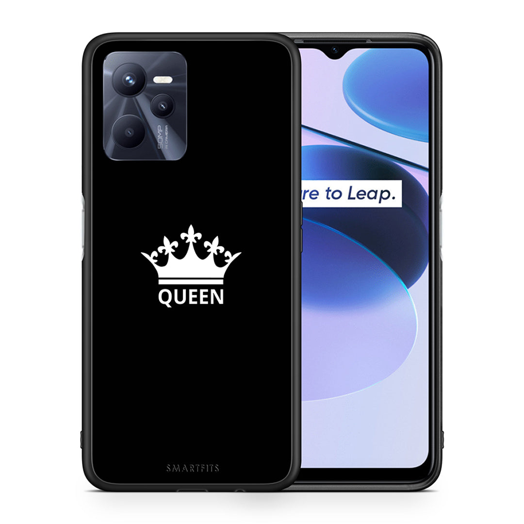 Θήκη Realme C35 Queen Valentine από τη Smartfits με σχέδιο στο πίσω μέρος και μαύρο περίβλημα | Realme C35 Queen Valentine case with colorful back and black bezels