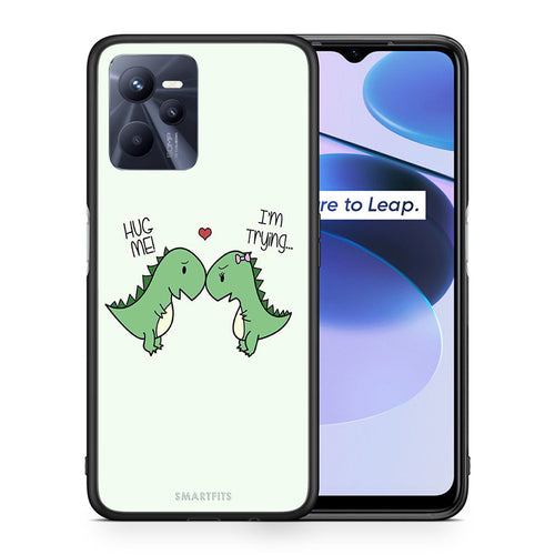 Θήκη Realme C35 Rex Valentine από τη Smartfits με σχέδιο στο πίσω μέρος και μαύρο περίβλημα | Realme C35 Rex Valentine case with colorful back and black bezels