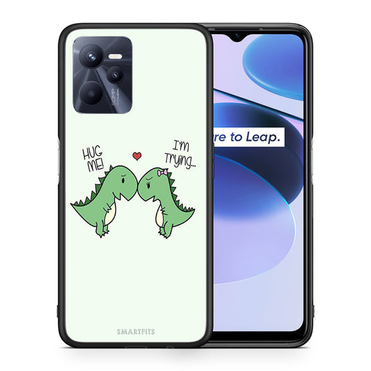 Θήκη Realme C35 Rex Valentine από τη Smartfits με σχέδιο στο πίσω μέρος και μαύρο περίβλημα | Realme C35 Rex Valentine case with colorful back and black bezels