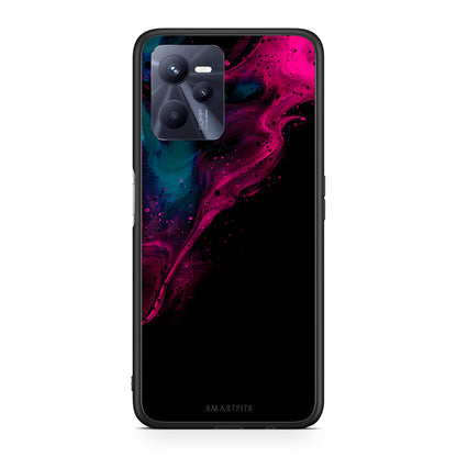 4 - Realme C35 Pink Black Watercolor case, cover, bumper
